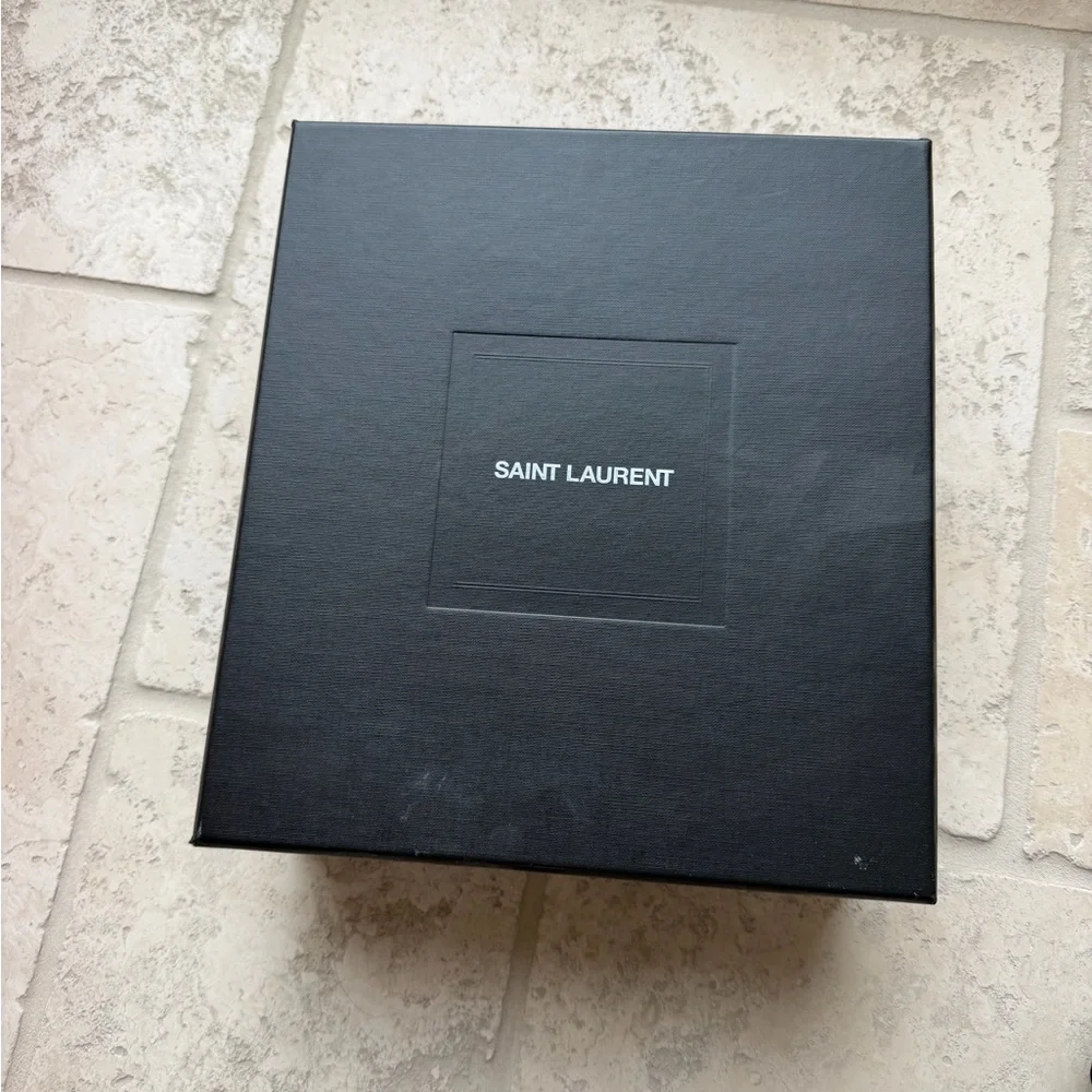 Saint Laurent Black Patent Leather Bow Strappy Heels - Picture 5 of 5